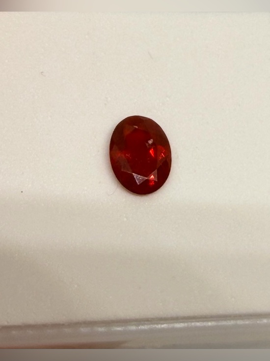 Jewelry - Oval Red .60 cr Faceted Mexican Cherry Fire Opal Gemstone